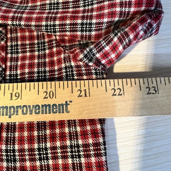 Erika Taylor Intimates Long Sleep Shirt LS Large Country Cottons Plaid Holiday - Picture 6 of 7